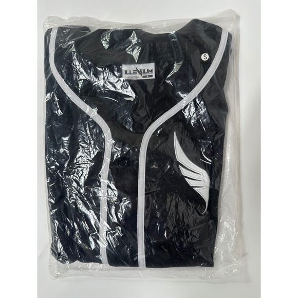 Official Illenium LTD Licensed Baseball Jersey Black White #3 NWT Men Size S - Picture 4 of 6